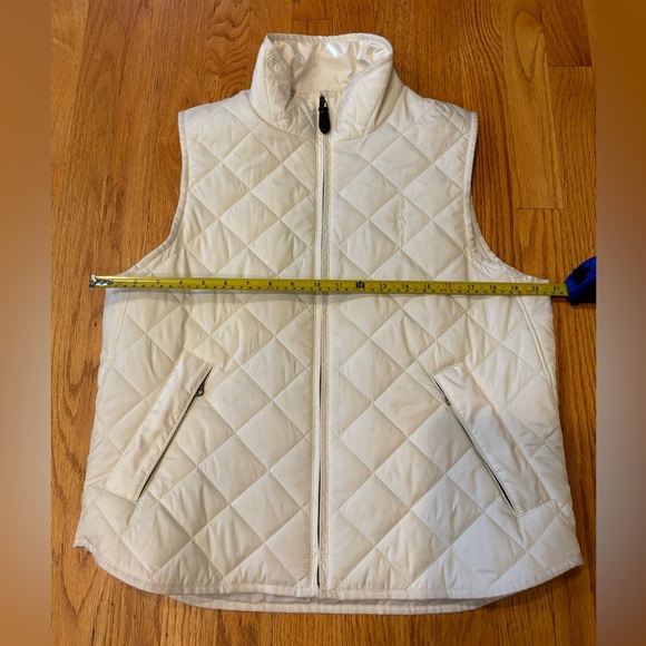 Ralph Lauren white quilted outdoor vest size large - Picture 14 of 15